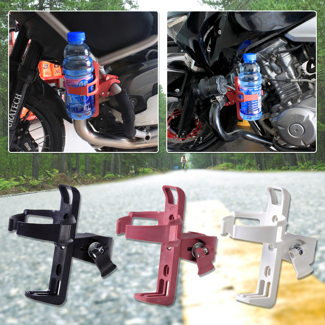 Fit for Motorcycle Bicycle MTB Water Drink Cup Holder Beverage Bottle Holder eBay