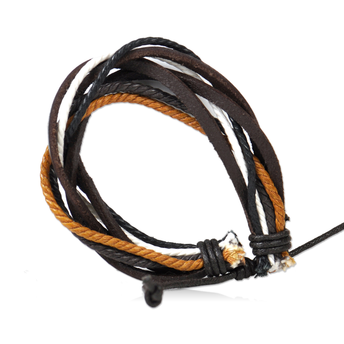 Hemp Multi Rope Wrap Leather Bracelet Bangle Wristband Cuff Vintage Adjustable - Picture 6 of 7
