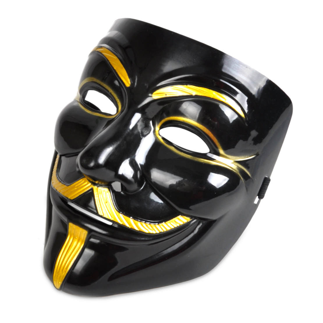 Black Anonymous V Vendetta Guy Fawkes Mask Halloween Face V Mask