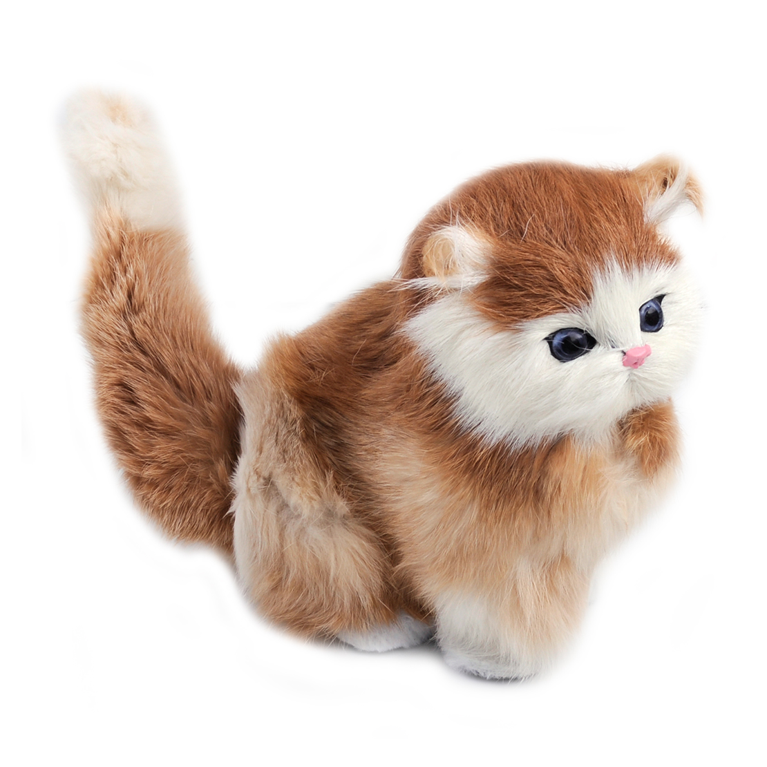 Lebensecht Katze Plüschspielzeug Plüschtier Stofftier Dekorfigur Haus Geschenk 