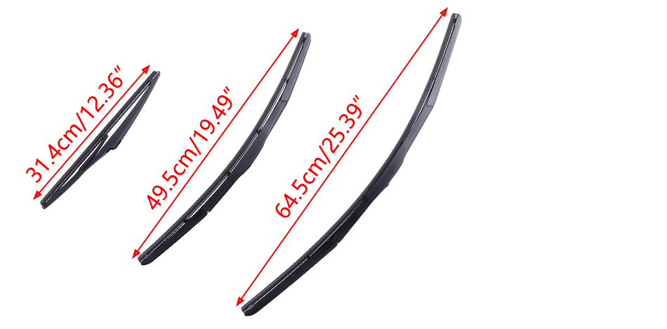 3Pc Car Front Rear Wiper Blades Set Fit For Toyota Highlander XU40 2008-2019 New | eBay 2017 Toyota Highlander Rear Wiper Blades Size