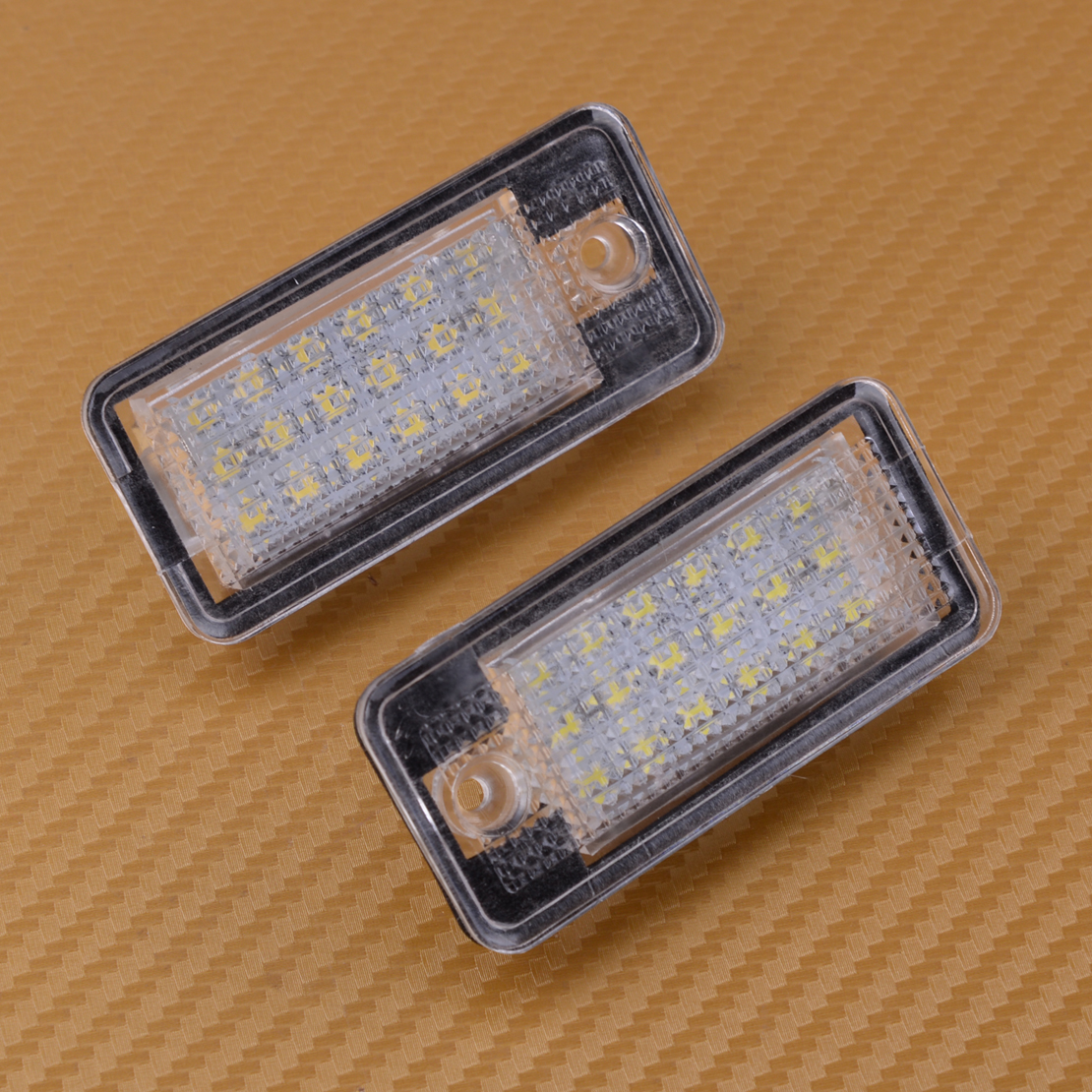2x Error Free LED Kennzeichenbeleuchtung für AUDI Q7 A3 S3 S4 B6 A6 C6 A8 S8  ye