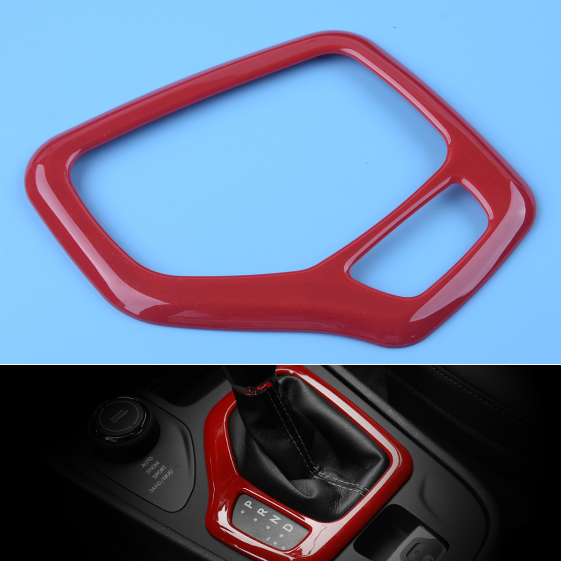 ABS Chrome Interior Accessories Trim Gear Frame Cover For Jeep Cherokee 14-2016