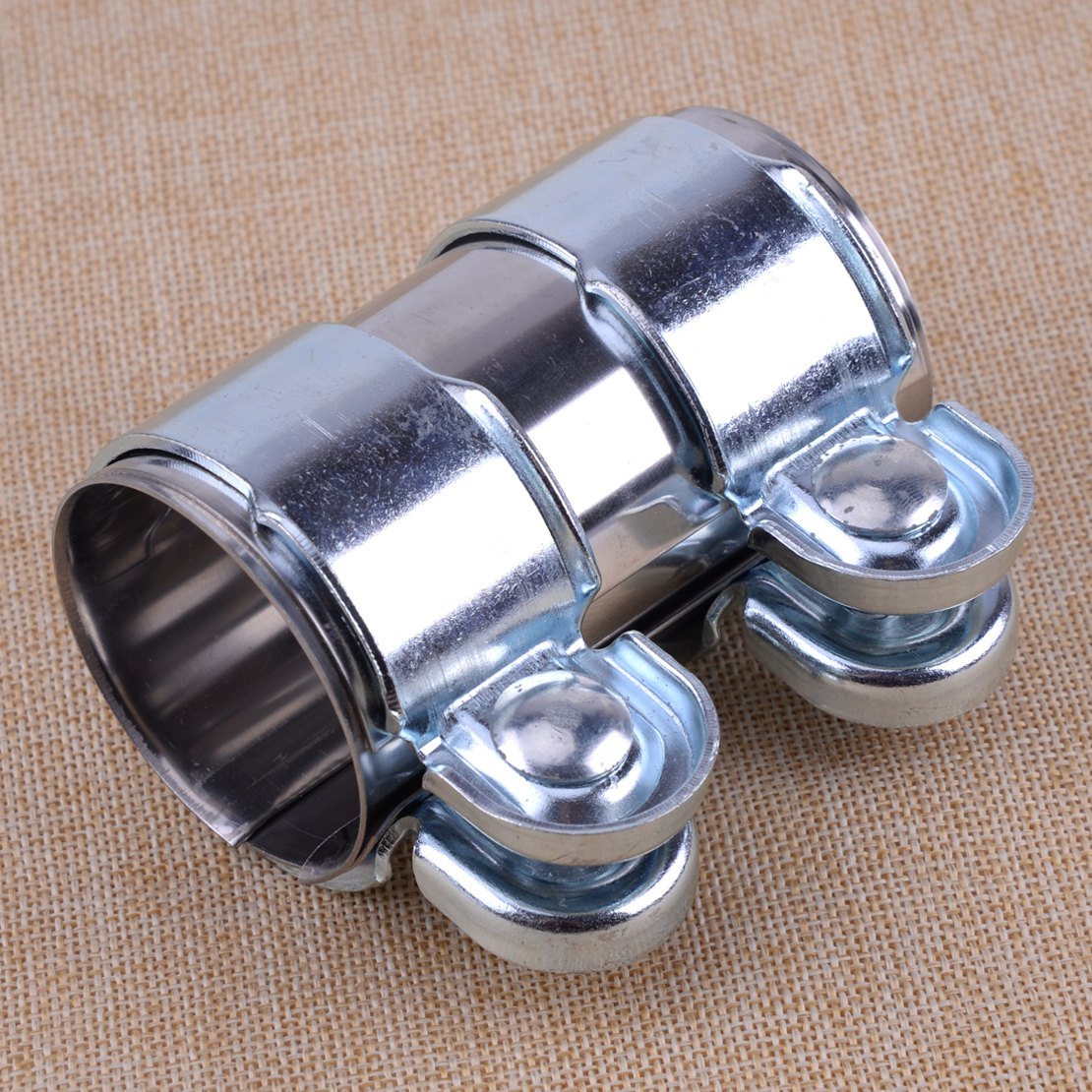 Universal Stainless Butt Joint Exhaust Clamp Sleeve Fit for 2" Exhaust