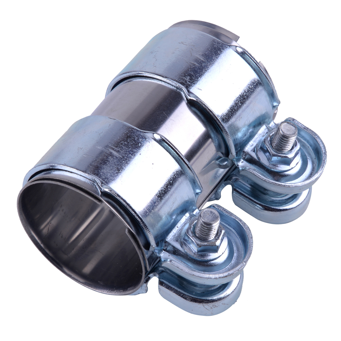 2 inch Exhaust Pipe Connector Heavy Duty Sleeve Double Clamp Tube