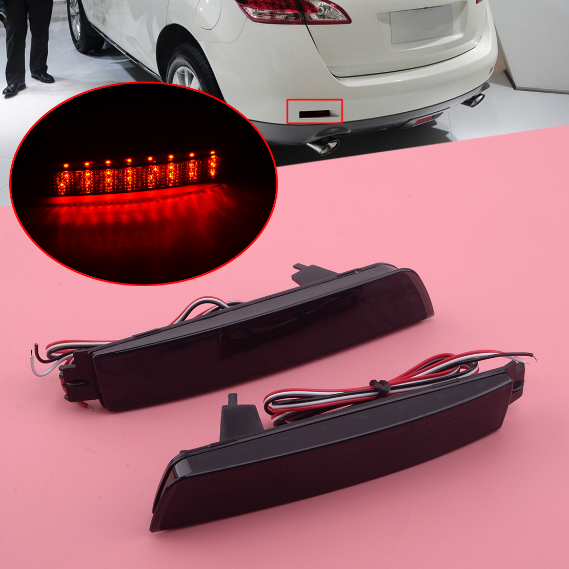 2x LED Rear Bumper Lamp Reflector Brake Tail Lights Fit For Nissan Murano Juke | eBay 2009 Nissan Murano Battery And Brake Light On