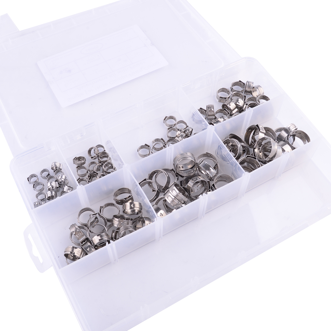 140pcs 7-21mm 304 Stainless Steel Single Ear Hose Clamps + Ear Clamp ...