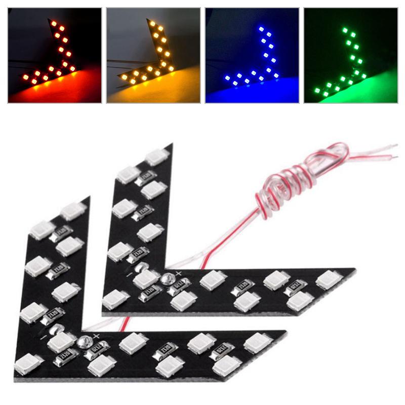 2x Blue SMD LED Arrow Panels For Car Side Mirror Turn Signal Indicator Lights A2 - Picture 2 of 6
