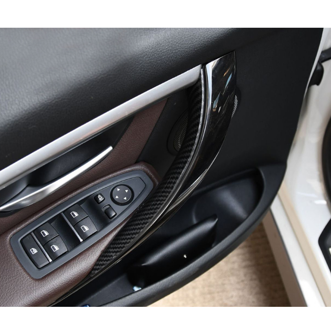 Lot De 2 Housses De Poignée De Porte Extérieure De Voiture En Fibre De Carbone Sans Decoloration Pour Mustang S650 94928962