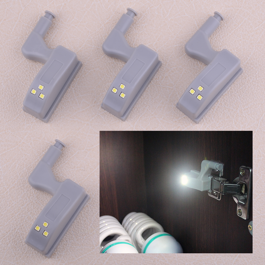 10X LED Schrank Lampe Küchenschrank Kleiderschrank Licht Scharnier Sensor Küche