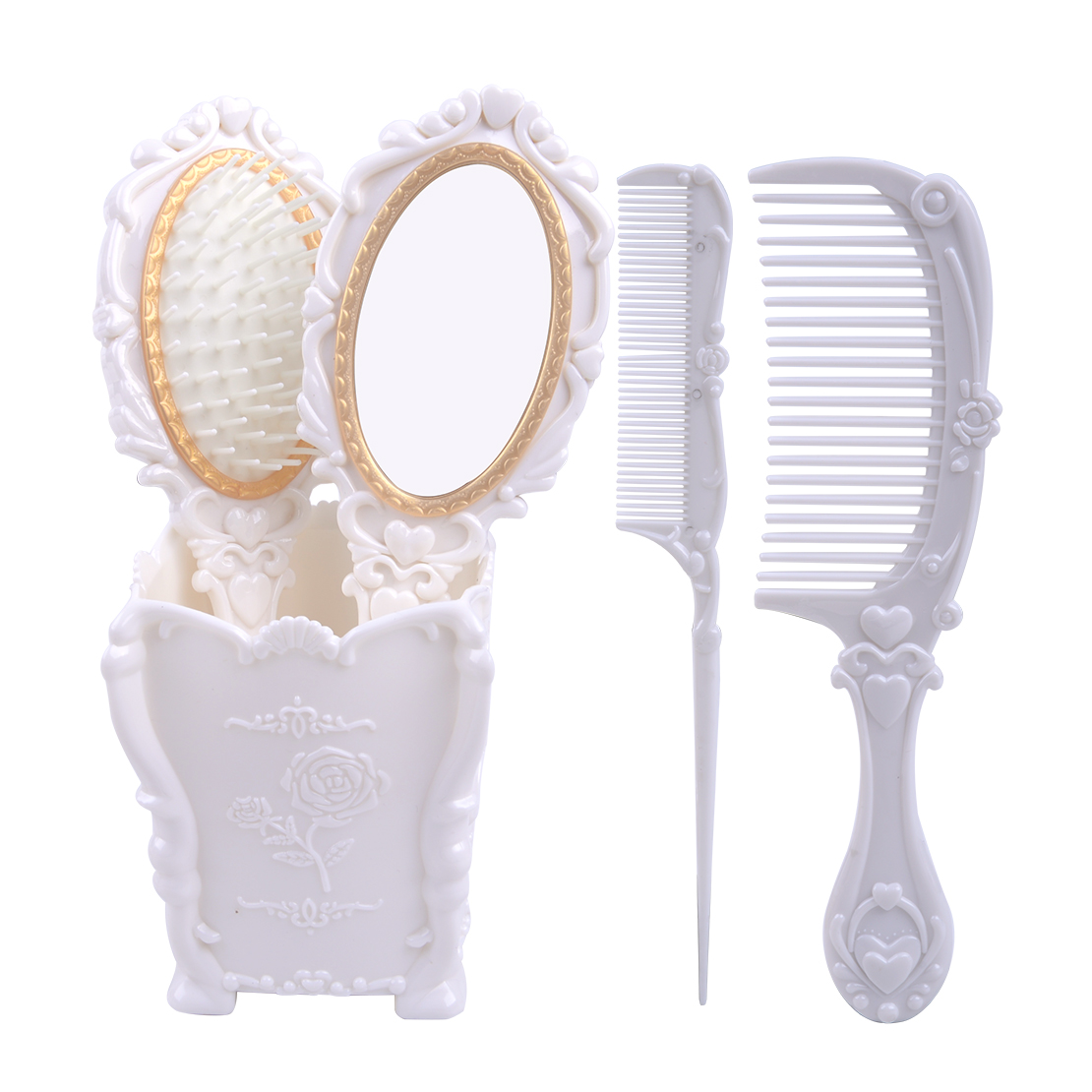 4x Daily Use Hair Comb Brush Set Fit For Women Girls Ladies With ...